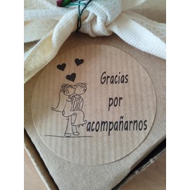 Etiquetas adhesivas para bodas gracias por acompaarnosetiquetas gracias en espaol