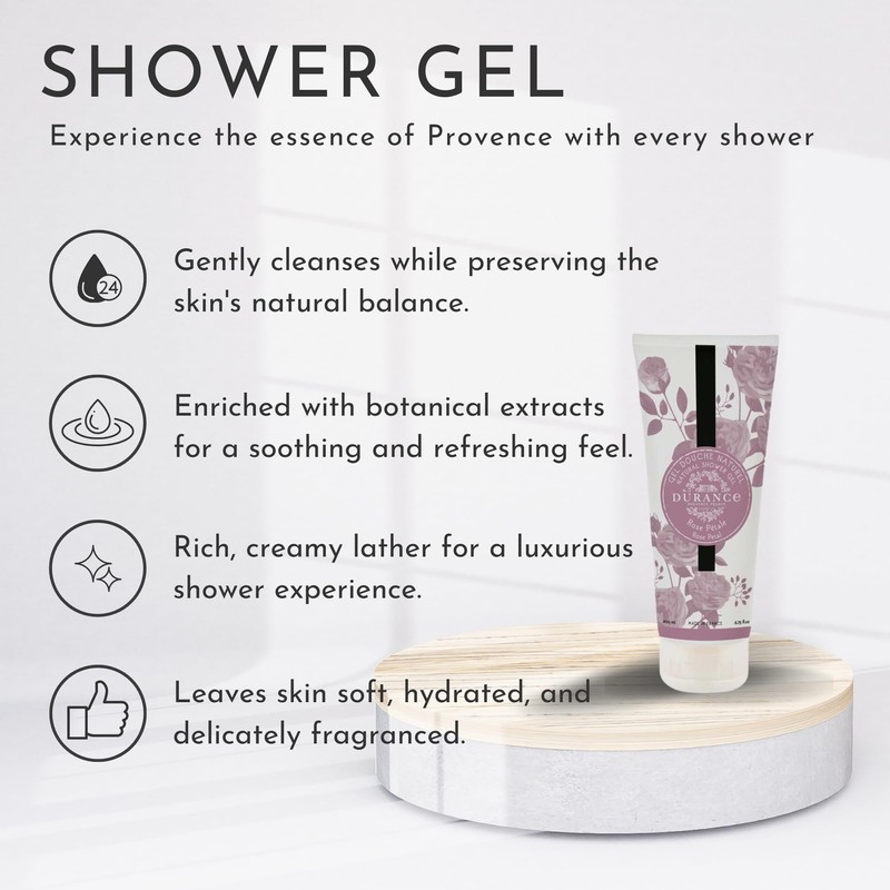 DURANCE Shower Gel 'Rose Petal' 200 ml