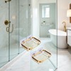 2Pcs Gold Soap Dish for Shower Creative Hanging Drain Rack,