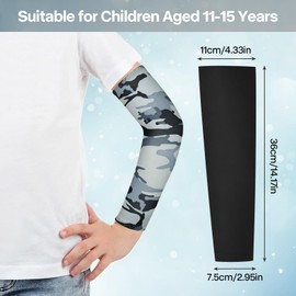 LUYANFX Volleyball Armschoner Kinder Arm Sleeve Basketball Kinder Armstulpen 2 Paar Armschützer Sports kühlung ärmel Sleeves Größe L Sonnenschutz für Laufen, Radfahren, Skateboarding
