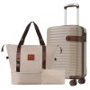 20 Inch Khaki Luggage Sets 3-Piece Lightweight Hardshell ABS Carry-On