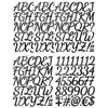 Stick On Alphabet Number Stickers 2 Inch, 4 Sheets Vinyl