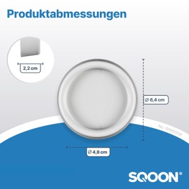 SQOON® Vibrationsdämpferfür Waschmaschinen 4 Stück, Universal Schwingungsdämpfer, Für unter die Waschmaschine oder den Trockner, Waschmaschinenpads, Weiß (Weiß)