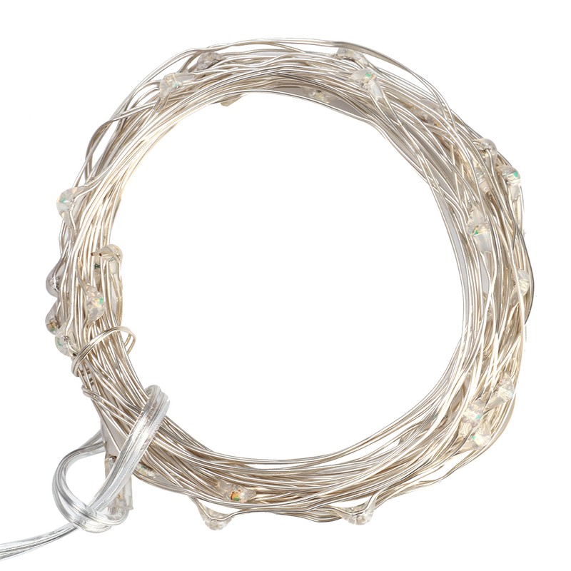 10M 100 Lights Sound Activated Copper Wire LED String Lights