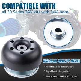 Super 30 Series Torque Converter Driver Clutch w/Mounting Screw Compatible With Predator 196cc 212cc 224cc Ghost 6.5hp Coleman CT200U BT200X Mini Bike CT200U-EX Baja Go Kart Engines 3/4" Bore (Black)