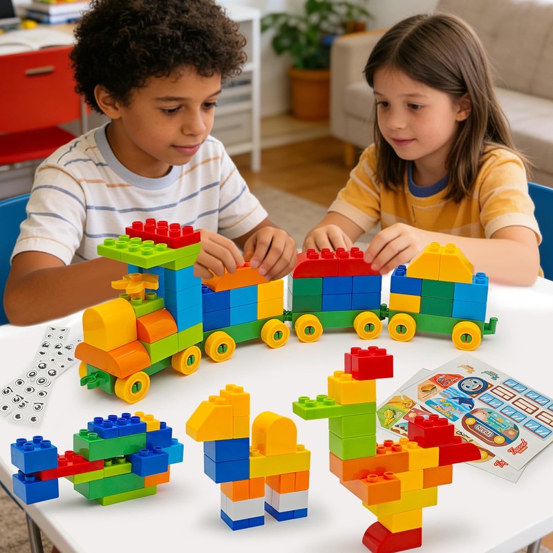 ZHX 155 PCS Classic Creative Building Blocks for Toddlers 3-5,