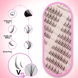 Cat Eye Manga False Eyelashes - Natural, Fluffy, Lashes Cluster Eyelashes, Soft, Lightweight, Fairy, Doll Style Glamour Eyelashes - Extremely Soft Fox Eye Lashes