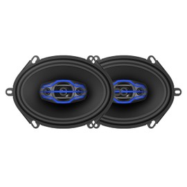 Jensen JS6804 4-Way 5x7 / 6x8 inch 4-Way Car Audio Speakers Pair with 320 Watts Peak Power | 35mm Mylar Balanced Dome Midrange | Two 15mm Piezo Tweeters | Fits Many Ford Vehicles
