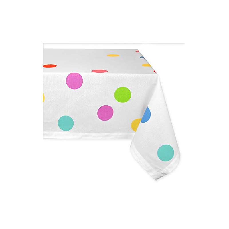 DII 100% Cotton, Machine Washable, Dinner, Summer & Picnic Tablecloth,60