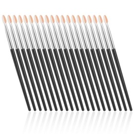 Jeffdad Pack of 20 Eyeshadow Applicator, Sponge Eye Brush Eyeshadow Brush Sponge Makeup Brush Eyeshadow Brush Set Shadow Brush for Beginners Women Girls (Silver)