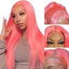 PANDA ANGEL Pink Lace Front Wigs Human Hair 13x4 Straight