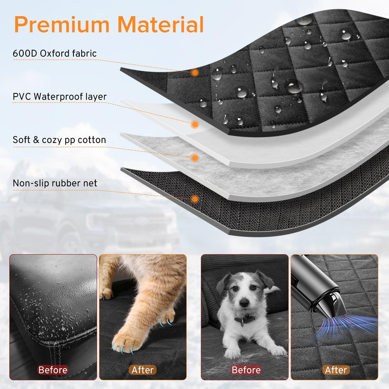 XHRING Dog Car Seat Cover for Honda CRV HRV CR-V