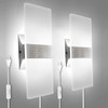 KICAAO Wall Sconces Set of Two, Modern Wall Sconce Plug