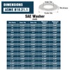 100 PCS #8 Stainless Flat Washers, 7/16" Outer Diameter, 18-8