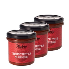 Nabio Bruschetta Tomato Spread, Organic Bread Spread, Vegan, Pack of 3 (3 x 120 g)