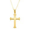 Finecraft Simple Cross Pendant Necklace in 10K Gold