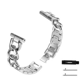 VanHooc Watch Strap, Universal, 0.7 inch (18 mm), 0.8 inch (20 mm), 0.7 inch (22 mm), Stylish, Cowboy Chain, Watch Band, 0.7 inch (18 mm), 0.8 inch (20 mm), Quick Release Metal, Watch Strap
