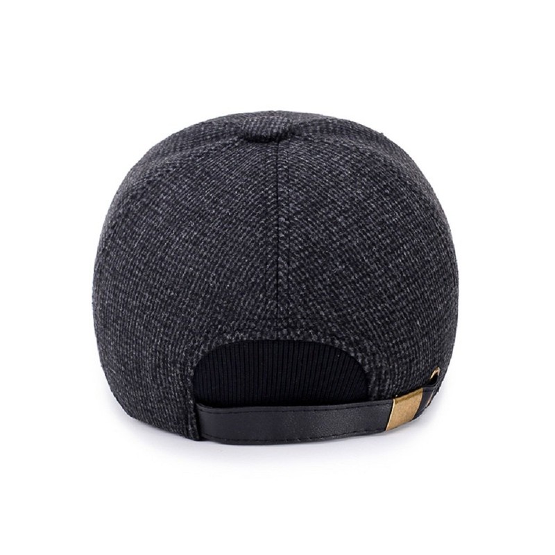 Men's Winter Warm Wool Woolen Tweed Peaked Baseball Cap Hat