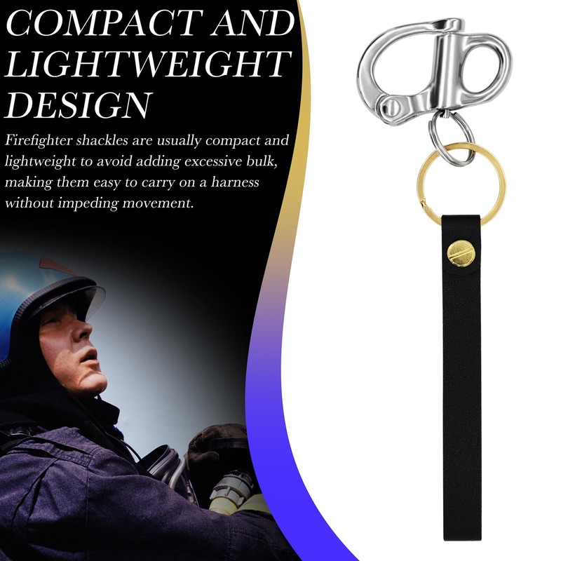 LhyBtm Firefighter Quick Release Shackle Stainless Steel Fixed Snap Shackle