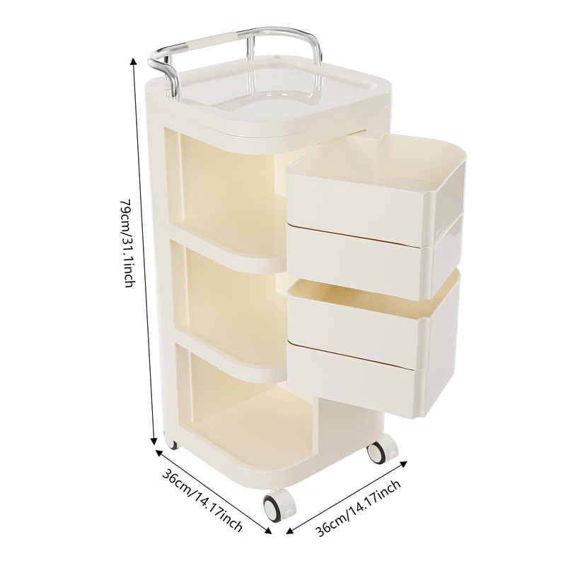 Utility Storage Cart,Storage Cart with Wheels and Slide Out Drawers