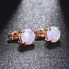 CERSLIMO Multi Colors fire Opal Stud Earrings Birthstone Earrings For