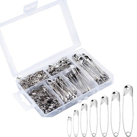 JIAQCN 210piezas Seguros para Ropa,Seguros para Pines,Pequeño y portátil, Adecuado para Ajustar la Elasticidad de la Ropa, Reparar rápidamente los Botones Sueltos, Fijar Papel, facturas, Reutilizable