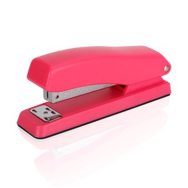 Stapler Compatible with Standard 26/6 Staples - Compact and Durable Stapler for Home, Office, or School - Staples Up to 20 Sheets (Pink)