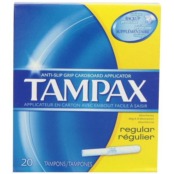 Tampax Tampons with Flushable Cardboard Applicator - Regular - 20 ct