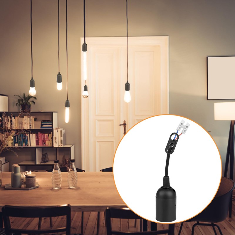 Pack of 15 E27 Replacement Sockets, GOMETY E27 Lamp Holder,