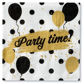 Celebration Lunch Napkins for Cocktails, Appetizers, Bar Drinks, Birthdays and Wedding Events, Thick and Absorbent, (Lunch (20 Count)