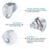 PATIKIL 1.2 Inch Stem Casters, 8 Pack Wire Shelf Caster