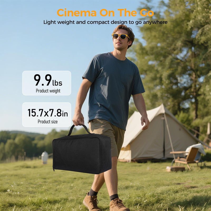 Outdoor Projector Screen with Stand: VOOPVOR 120 inch Portable Projector