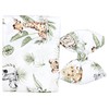 TupTam Baby Cot Canopy with Crown and Bow, Safari/Lion/Brown/Leaves/Green, ca.