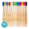 Cepillo De Dientes Bambu Biodegradable Ecologico Adulto 50pz Color Surtido