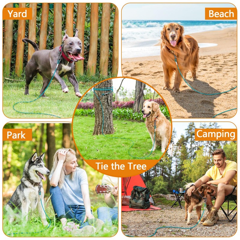 XiaZ Dog Tie Out Cable 20FT, Dog Chain for Yard,