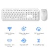 FOPETT Wireless Keyboard and Mouse Combo, 104 Keys Full-Sized 2.4