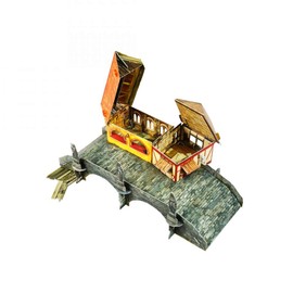 UMBUM Innovative 3D-Puzzles - Medieval City - Trade Bridge 28 pcs 12½ 9½ 5 Clever Paper (537)