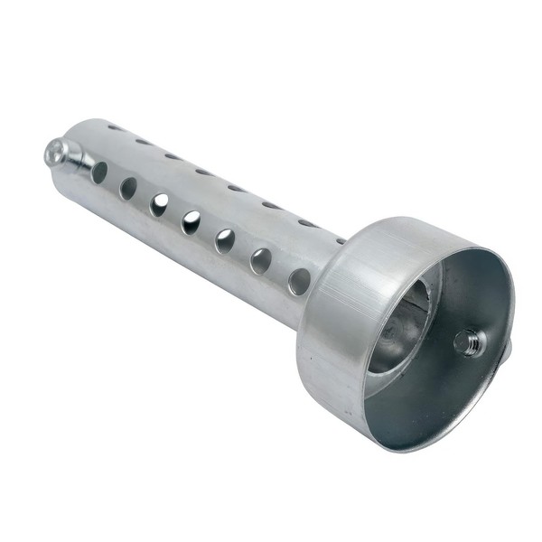 Baceyong 42 mm Silver Motorcycle Exhaust Silencer, 1 Piece, Universal