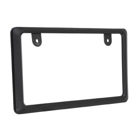 NanoSight License Plate Frame, Gloss Black, Light Vehicles, Regular Cars, Looks Small, Yellow Conceal (Gloss Black, 2 Pieces)