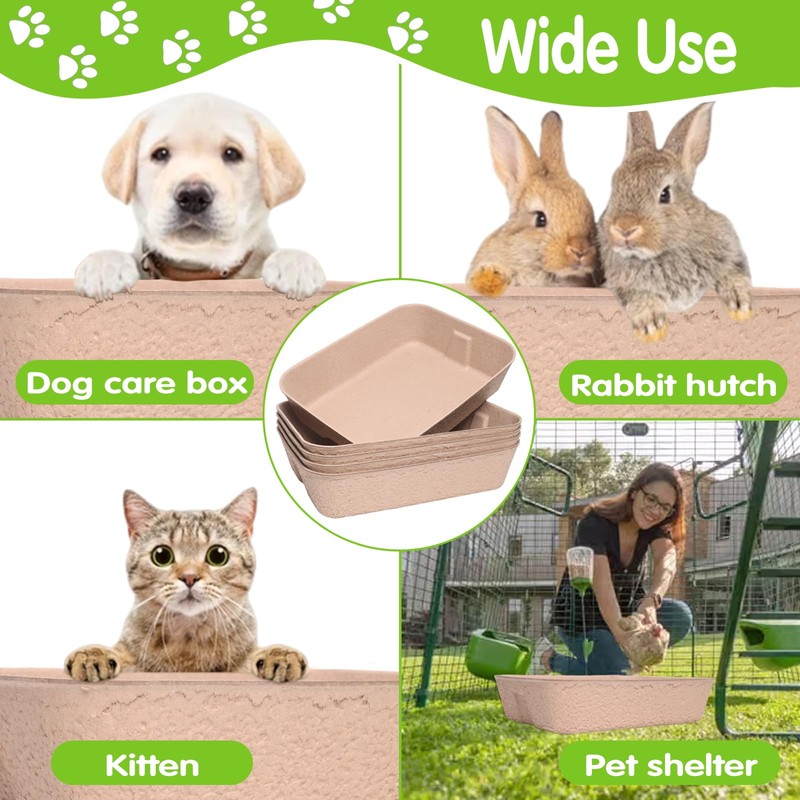 5 Pack Disposable Cat Litter Box, Travel Litter Box,Eco Friendly