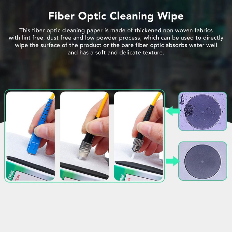 Fiber Optic Cleaning Wipe 220 Sheets Dust Free Cleaner Platform