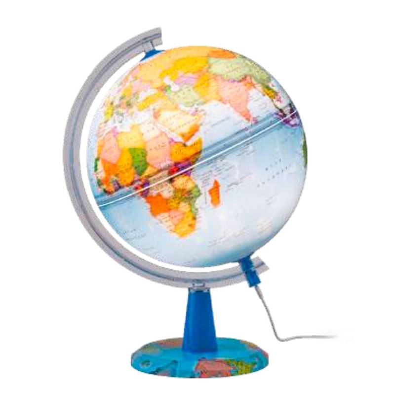 TOPGLOBE 20cm Illuminated Globe - English Map - Modern Political