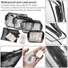 POQOD 6 Pack TSA Approved Clear Travel Toiletry Bag, Portable