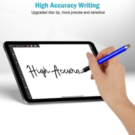 Stylus Pen, 2 in 1 Fine Point and Mesh Tip Stylus for Touch Screen, Compatible for Tablet and Cellphone (1Pc, Blue)