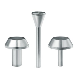 POWERTEC Router Subbase Centering Pin & Cone Set w/ 1/2" & 1/4" Inside Centering Guide & 1/4" Outside Centering Guide. Works w/Collet for Alignment of Most Router Subbases & Template Guides (71840)