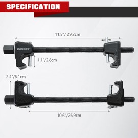 DASBET Macpherson Strut Spring Compressor Tool Kit 2PCS Coil Spring Compressor with Detent Pins Spring Compressor with 10.5in Range for Suspension Work