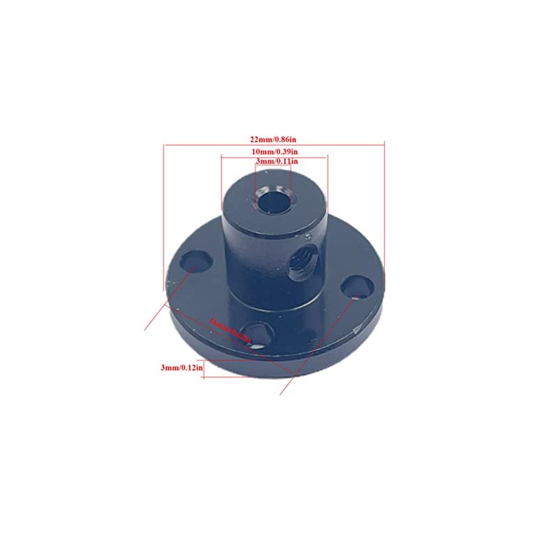 4pcs 3mm Aluminum Alloy Rigid Flange Coupling Motor Guide Shaft