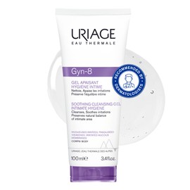 Uriage Gyn-8 Soothing Intimate Cleansing Gel 100ml - Cleanses, Immediately Soothes irritations and Preserves Natural Balance of Intimate Flora - Physiological pH (5,5), Glyco-Gyn Complex, Soap-Free