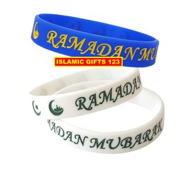 100 Pcs Ramadan Silicone Bracelets Mubarak Festival Party Wristbands Supplies Colored Silicone Bracelets Muslim Adults Gifts Ramadan Favors Ramadan Decor (Ramadan)