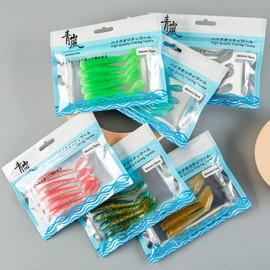 Blue Storm Lure Sea Bass Lure, Jig Head Worm, 0.6 oz (16 g), 0.8 oz (22 g), 0.9 oz (28 g), Includes Extra Worm, Shrimp Smell, Shad Worm, Fish Collecting Power